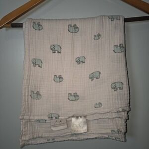 Swaddle Designs Baby Musslin Hedgehog Swaddle  Blanket White Gray‎ Cotton 40x43